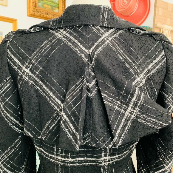 Nanette Lepore Plaid Peplum Blazer - Picture 5 of 16